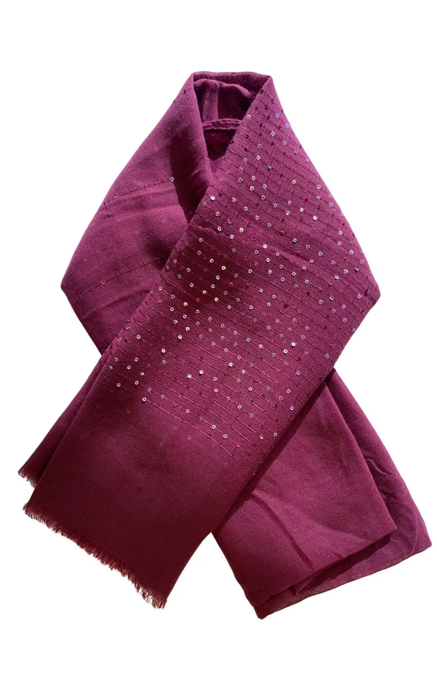 Gem Scarf in Burgundy