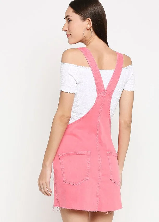 Geneva Light Pink Pinny Dungaree