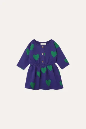 Green Hearts Baby Dress