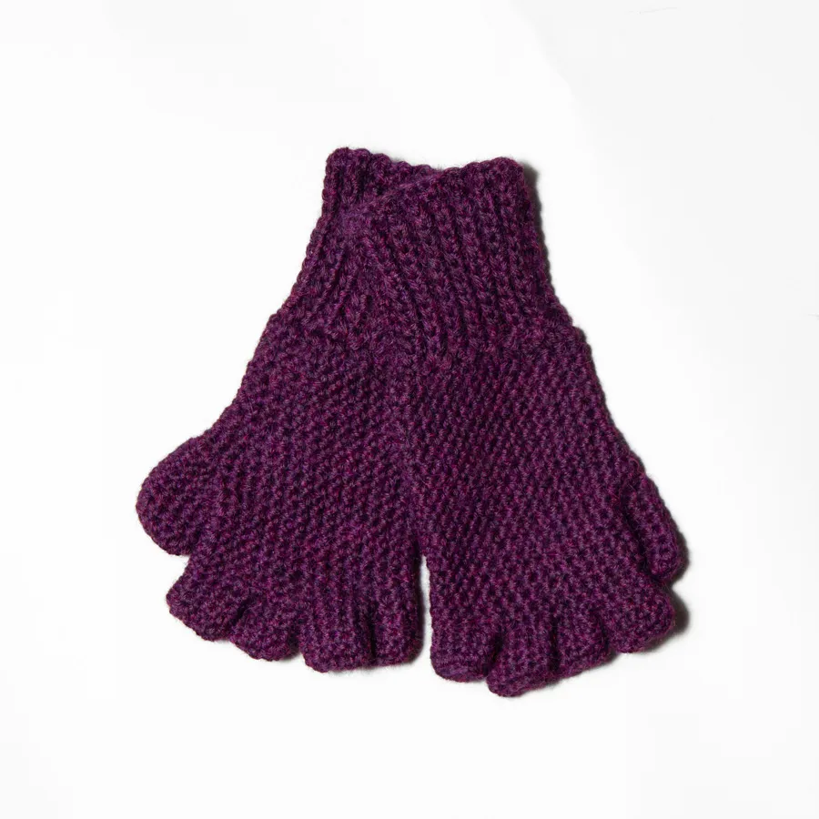 Handmade Fingerless Alpaca Gloves