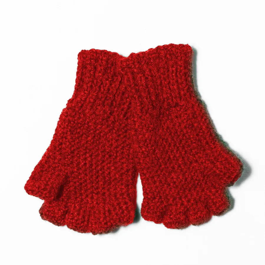 Handmade Fingerless Alpaca Gloves