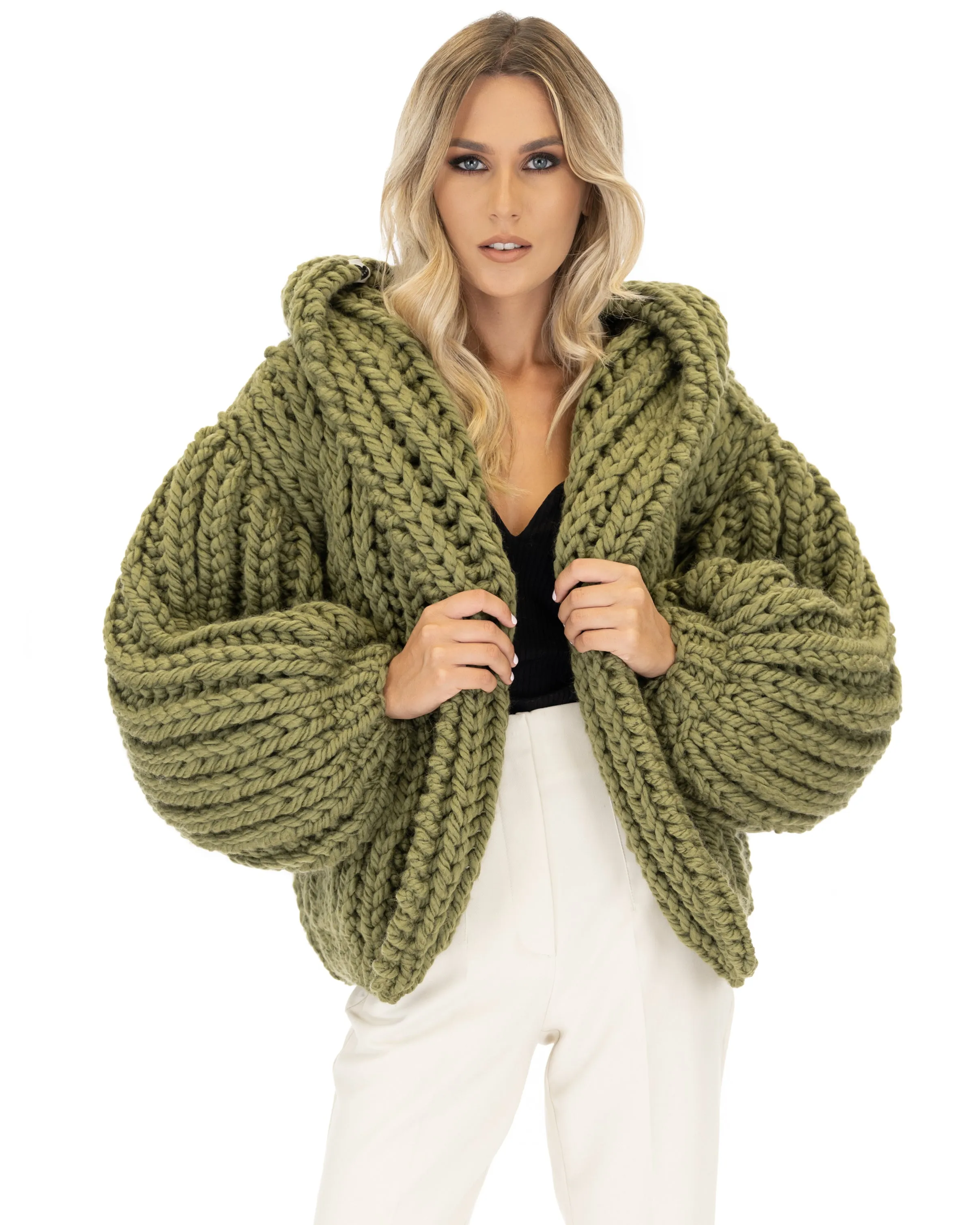 Hooded Chunky Cardigan