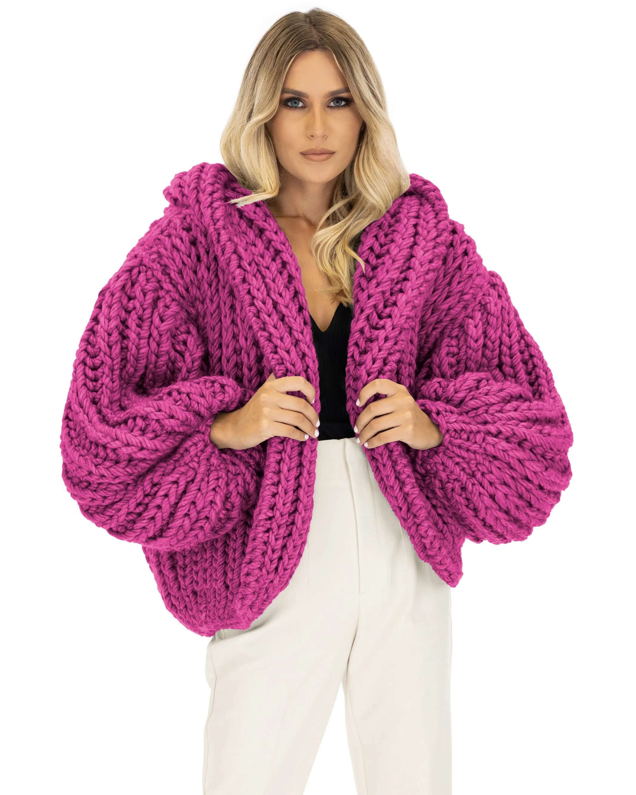 Hooded Chunky Cardigan