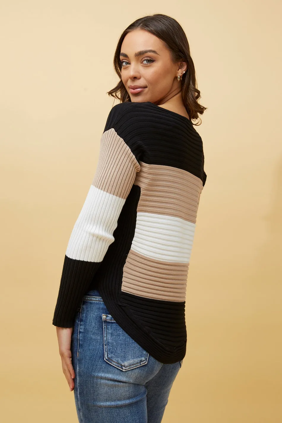 HOPE COLOR BLOCK KNIT JUMPER