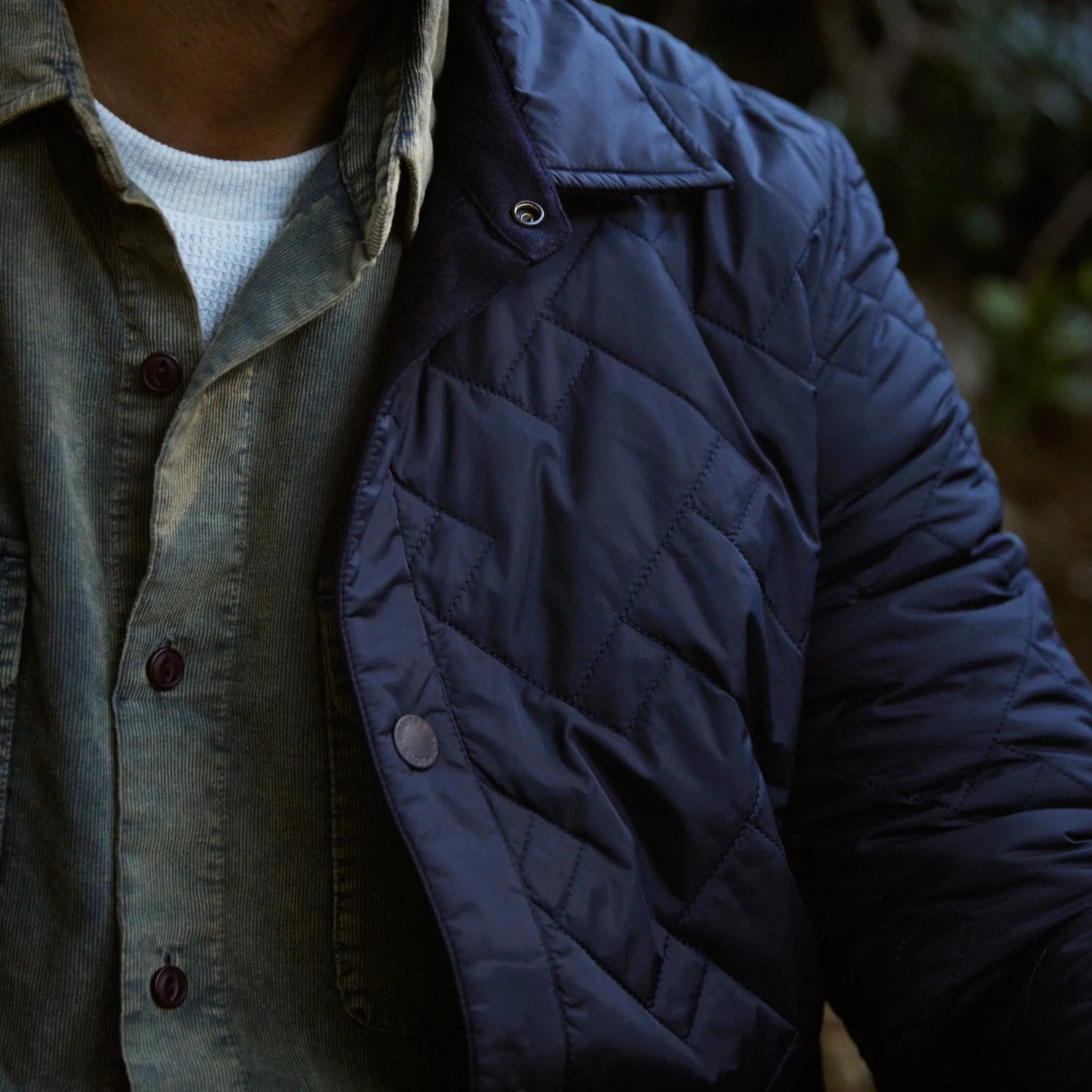 Insulated Reversible Shirt Jacket - Navy