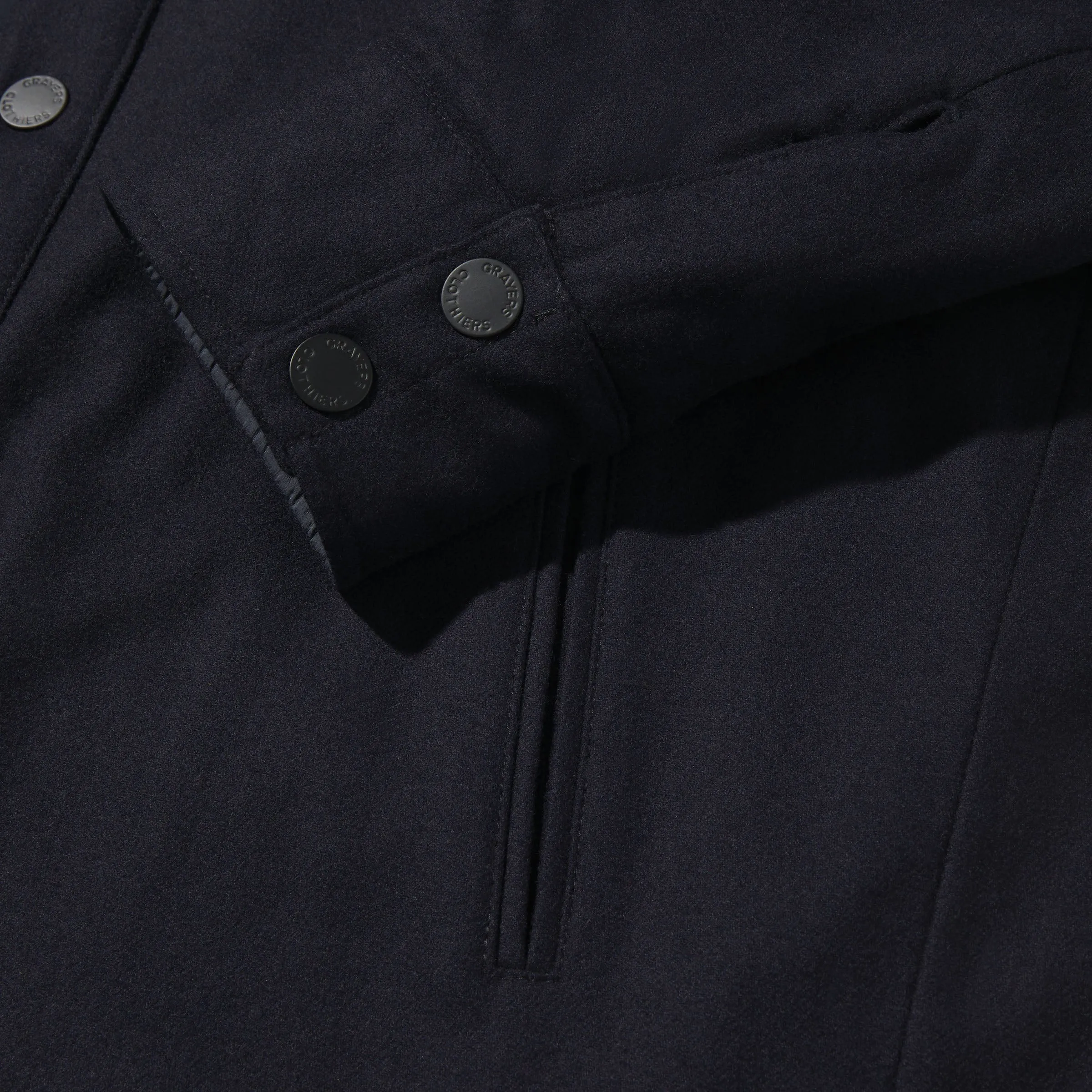 Insulated Reversible Shirt Jacket - Navy