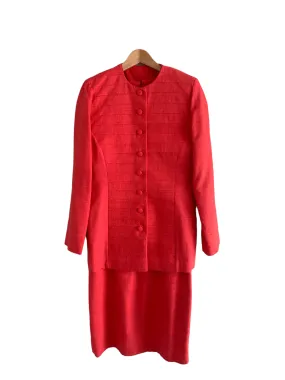 Jenny Edward Moss Linen Dress and Jacket Coral UK Size 12