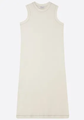 Kerri Sleeveless Jersey Maxi Dress In Cream