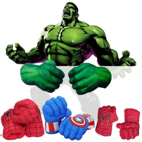 Kids Avengers Hulk Gloves/Captain America/Spiderman Gloves Cosplay Props Boys Girls Halloween Superhero Fantasy Party Gifts