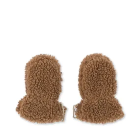 Konges Sløjd Mittens Grizz Teddy Baby Mittens I Tobbaco Brown