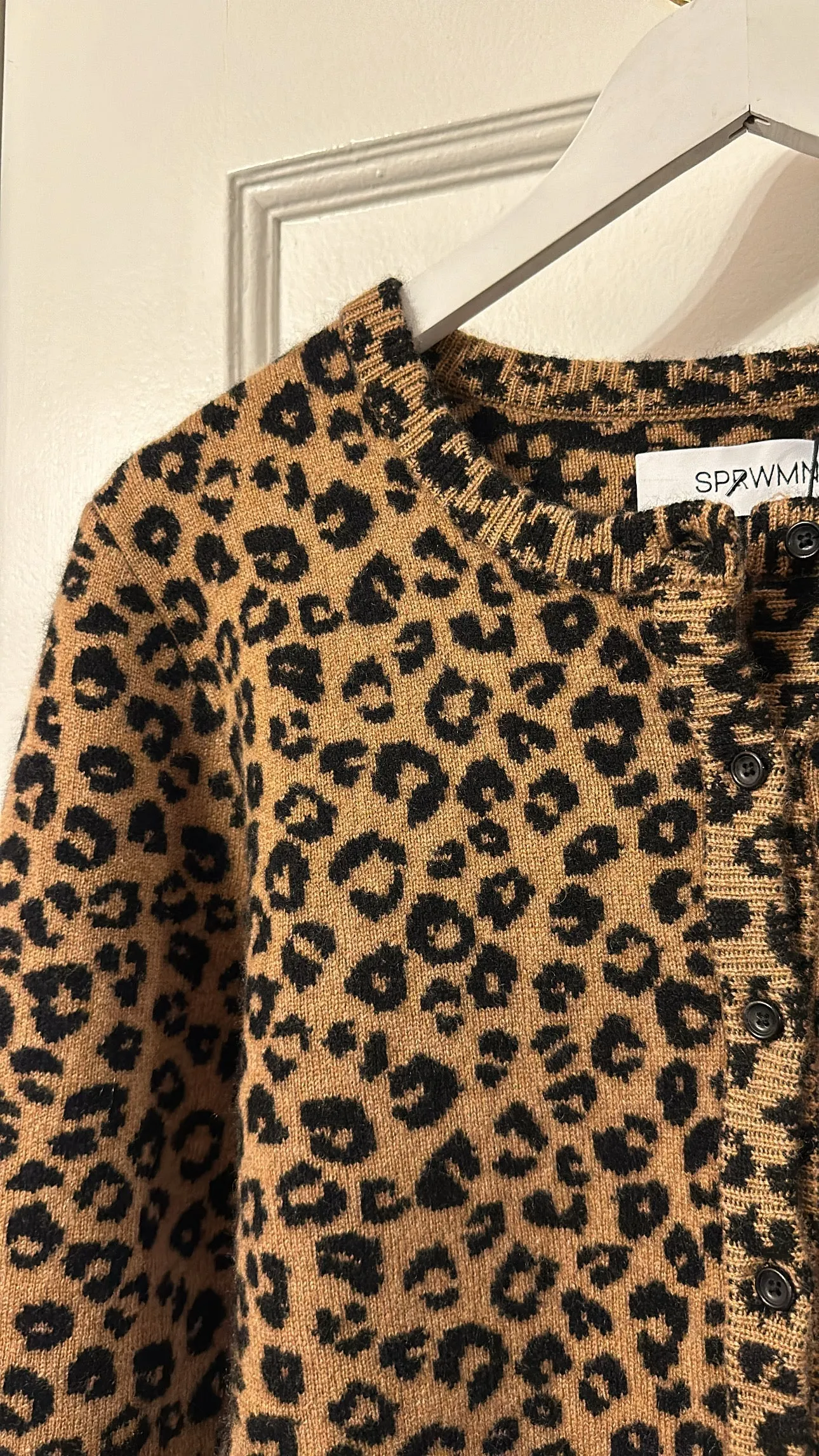 Leopard Cashmere Baby Cardigan