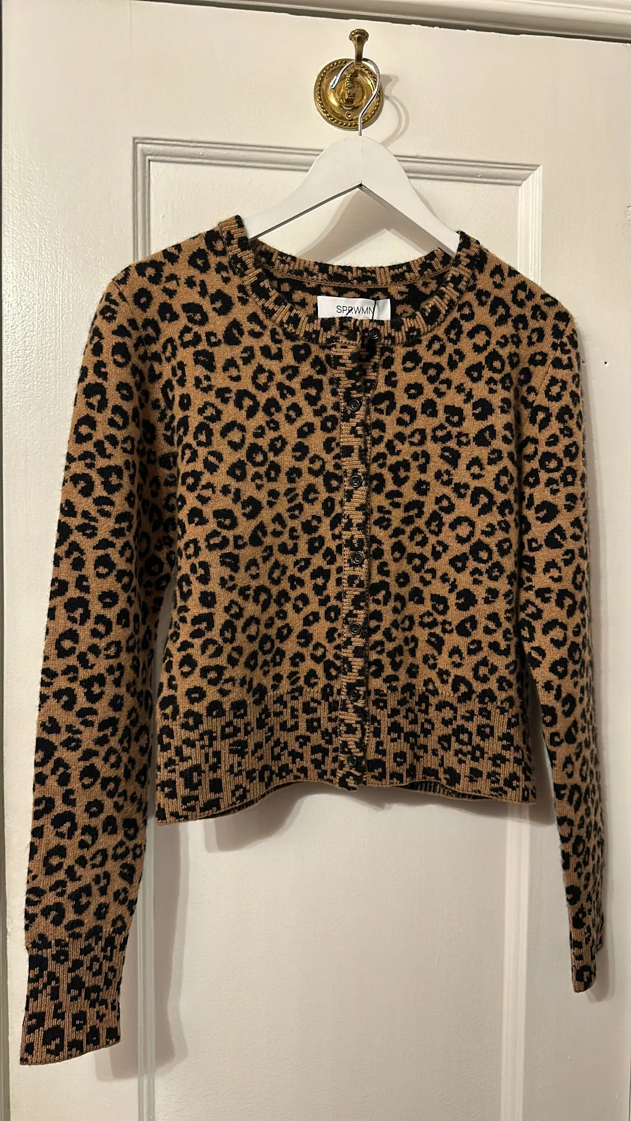 Leopard Cashmere Baby Cardigan