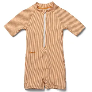 Liewood, Max Baby Swim Jumpsuit Seersucker Mustard White