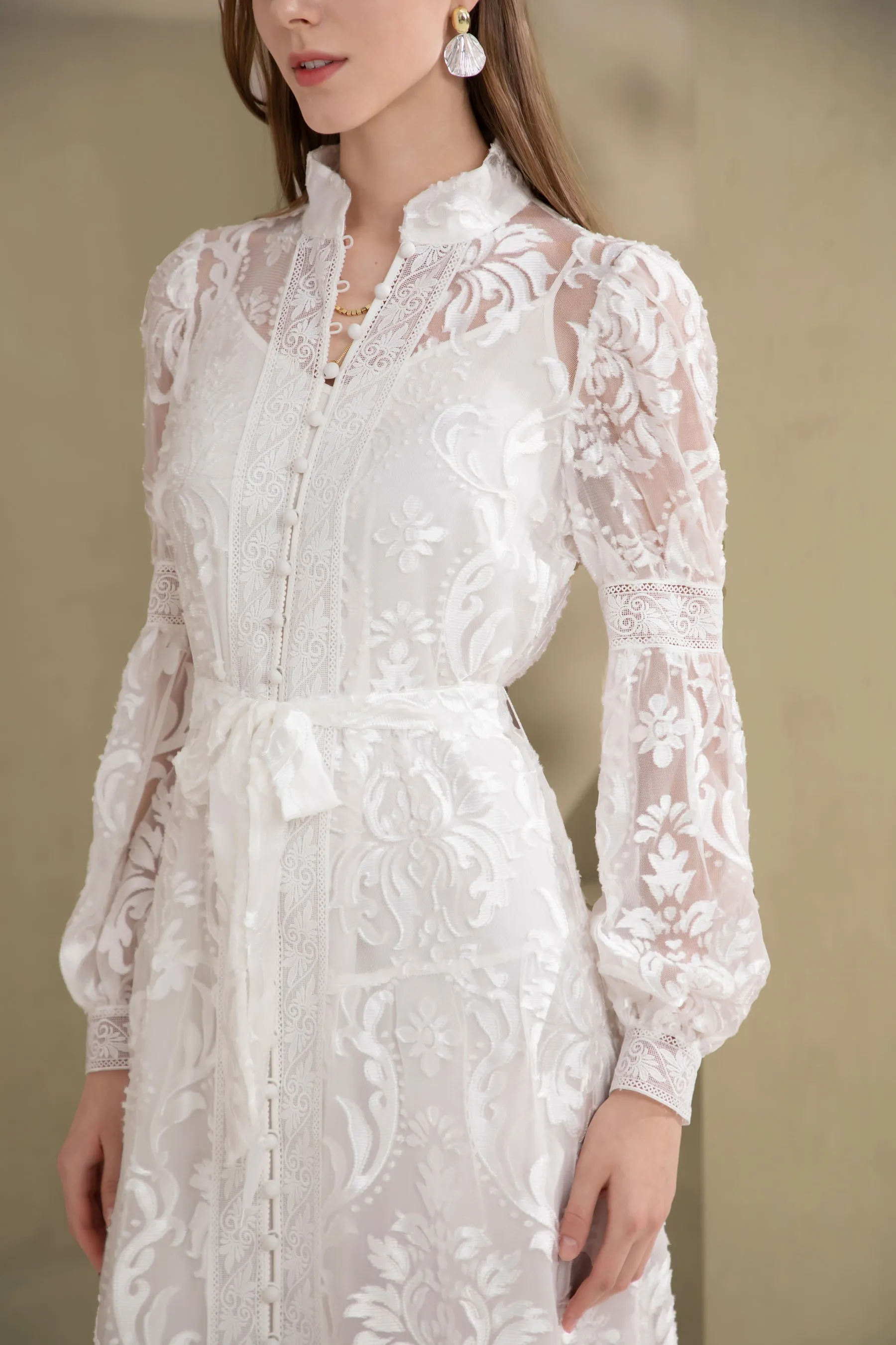 Lila Lace Dress - White