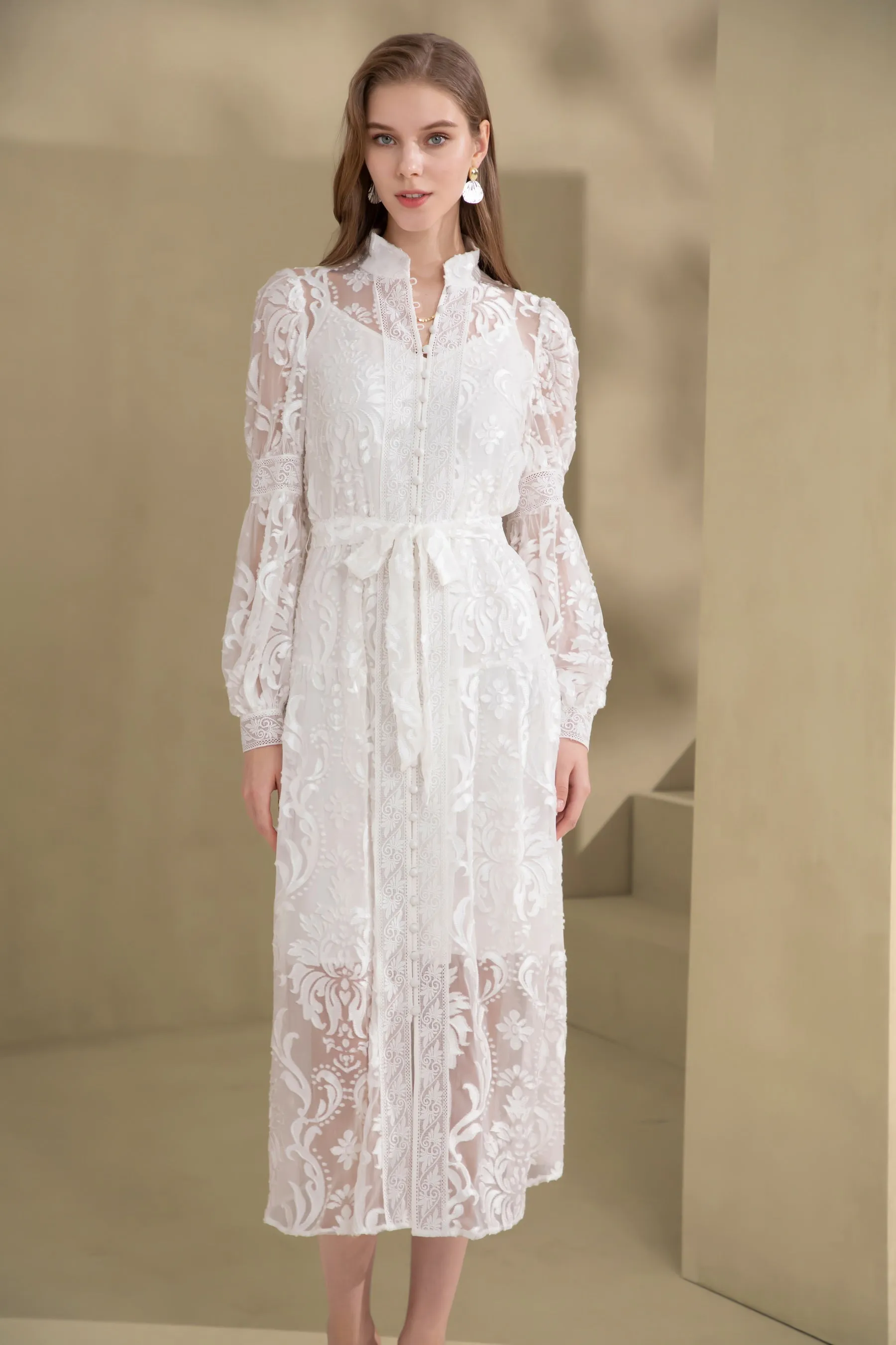 Lila Lace Dress - White