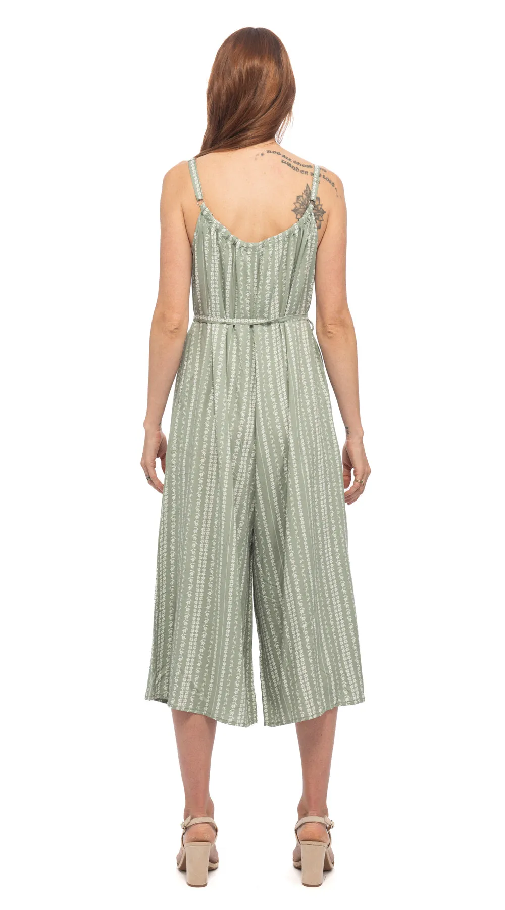 Marley Jumpsuit - sage lines - rayon