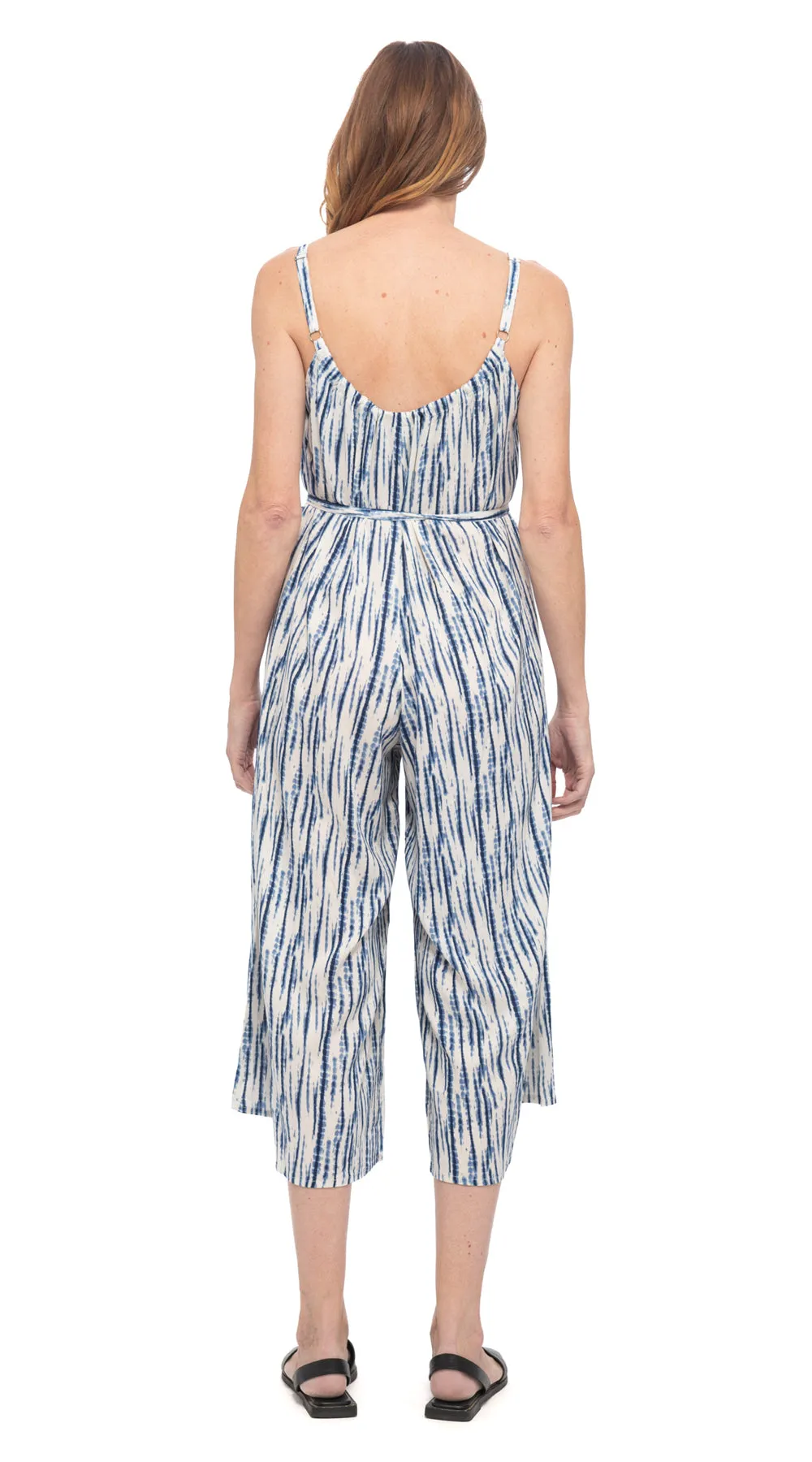 Marley Jumpsuit - white batik- rayon