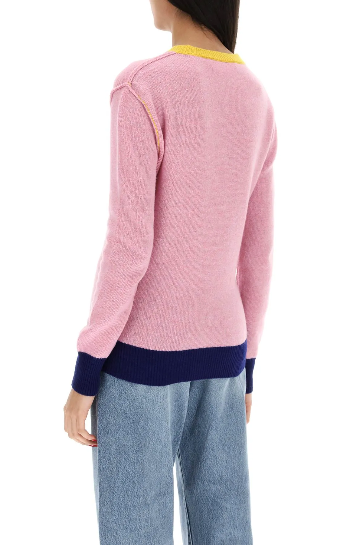 Marni logoed shetland wool sweater