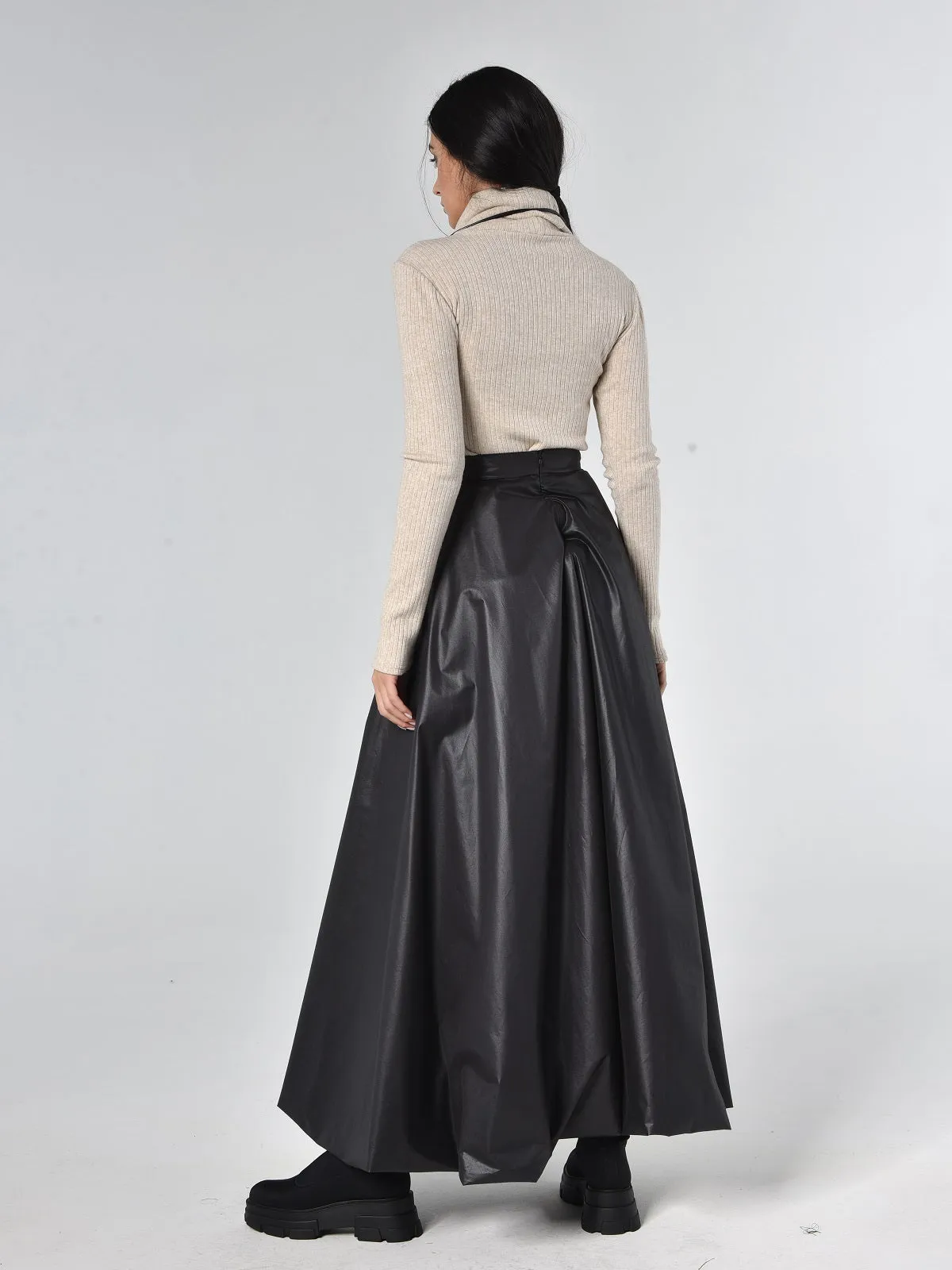 Maxi A-Line Skirt With Front Pockets