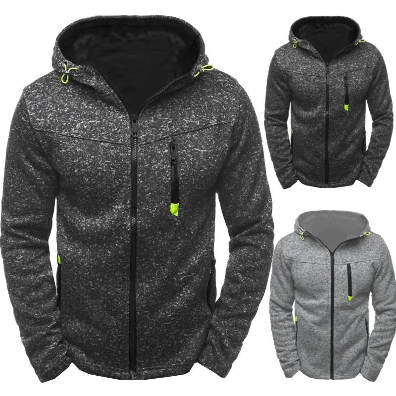 Men's Hoodie Fleece Cardigan Hooded Coat Hoodies Zip Sweatshirt Jacket