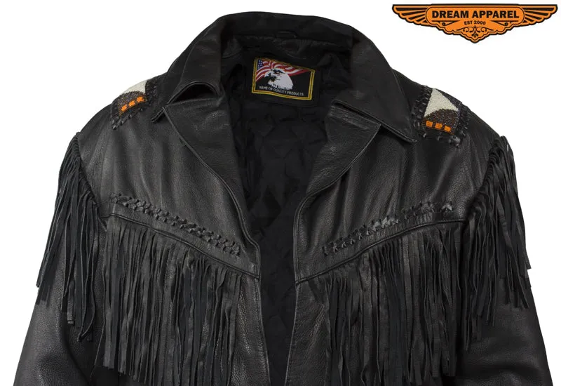 Mens Western Jacket With Braid Accents