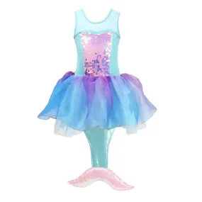 Mermaid Dress-Blue (Size Child 5/6)