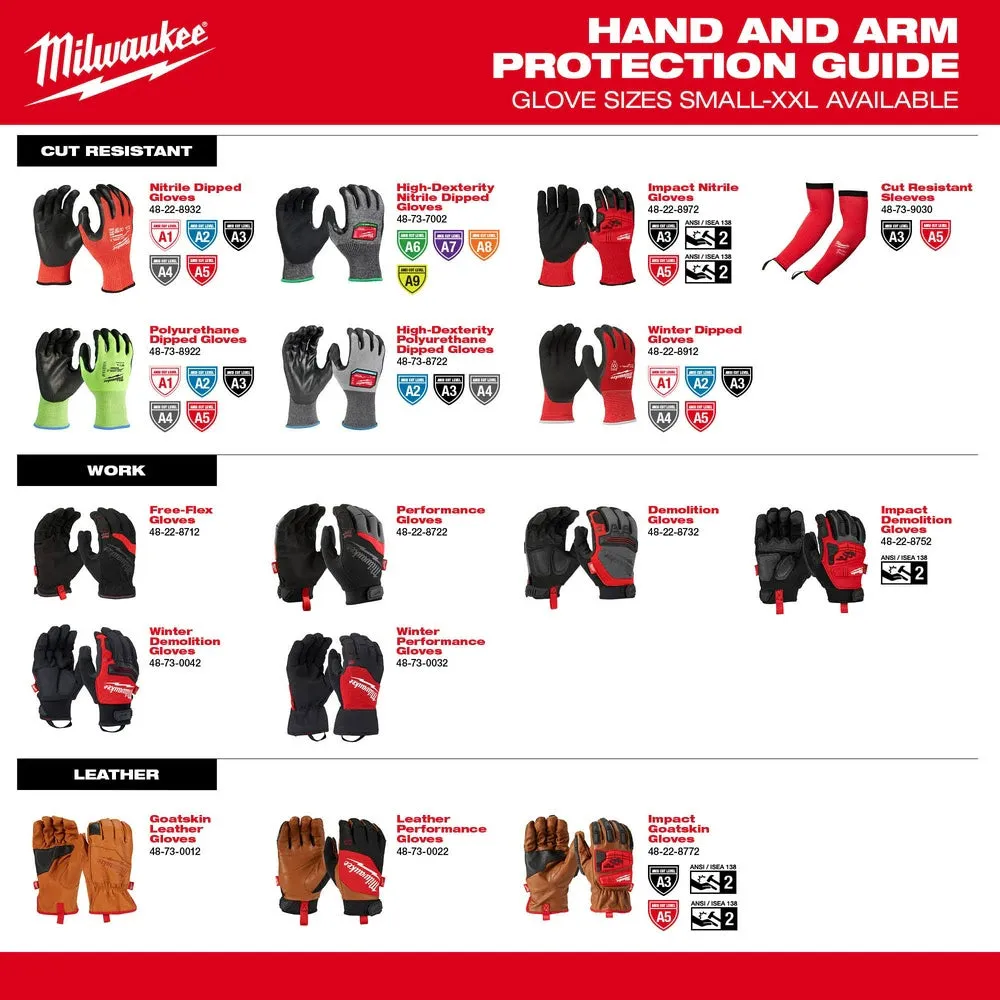 Milwaukee 48-73-7034 Cut Level 9 High-Dexterity Nitrile Dipped Gloves - XXL