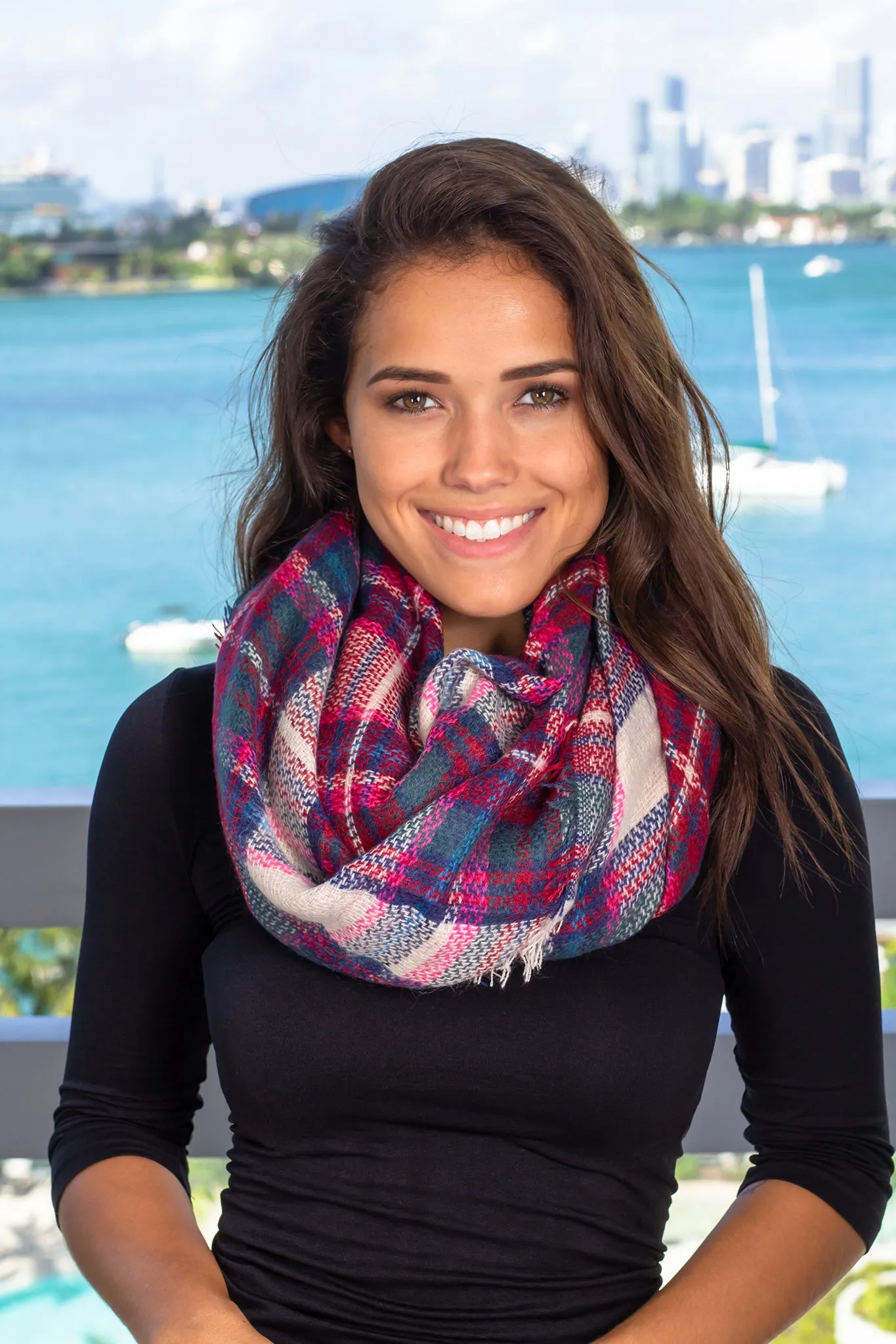 Multi Colored Plaid Scarf