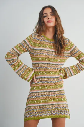 Multicolored Crochet Dress