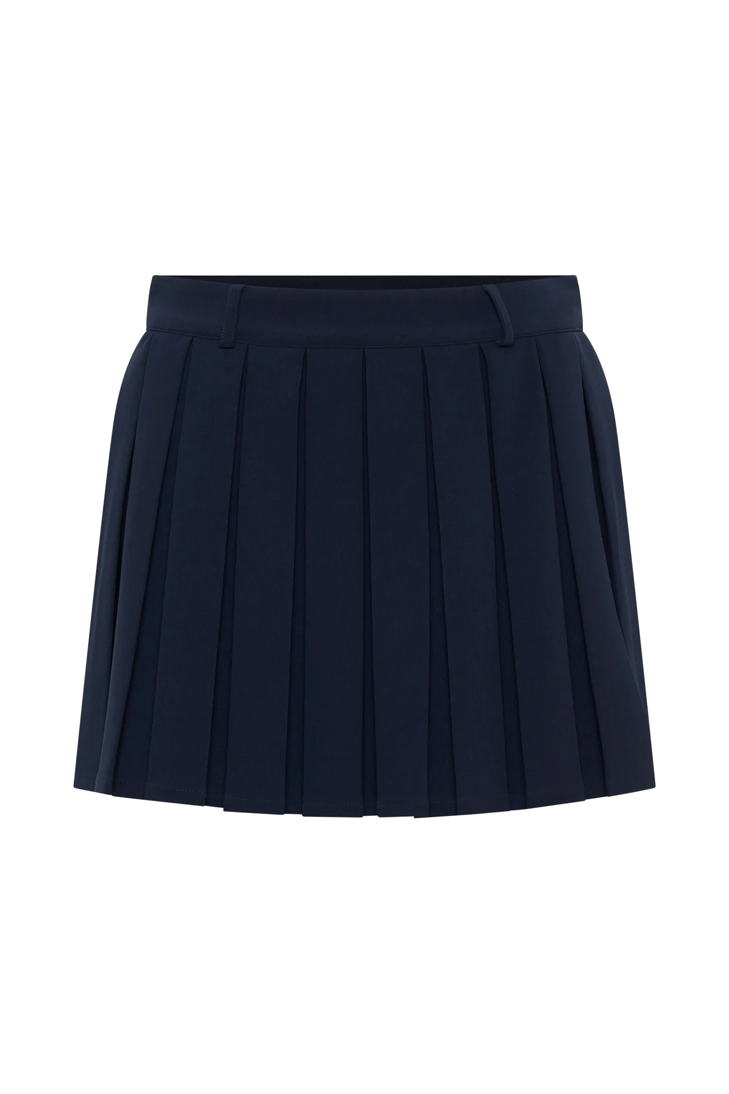 Mura Pleated Mini Skirt - Navy