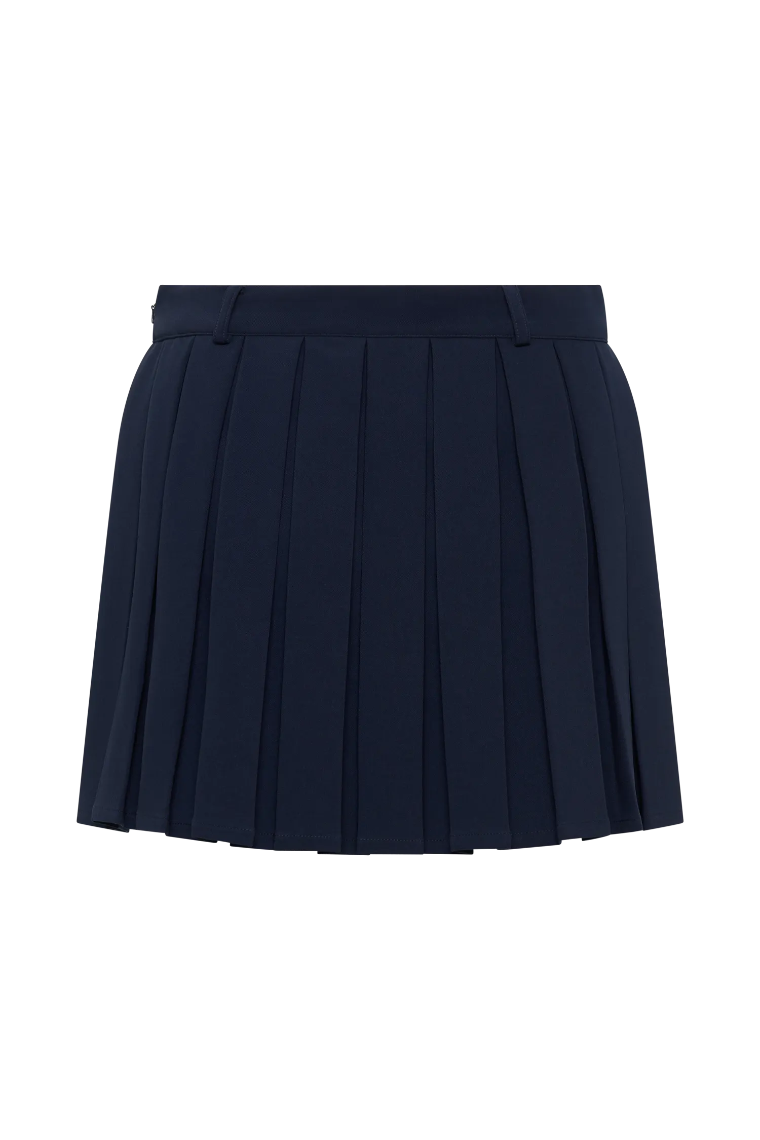 Mura Pleated Mini Skirt - Navy