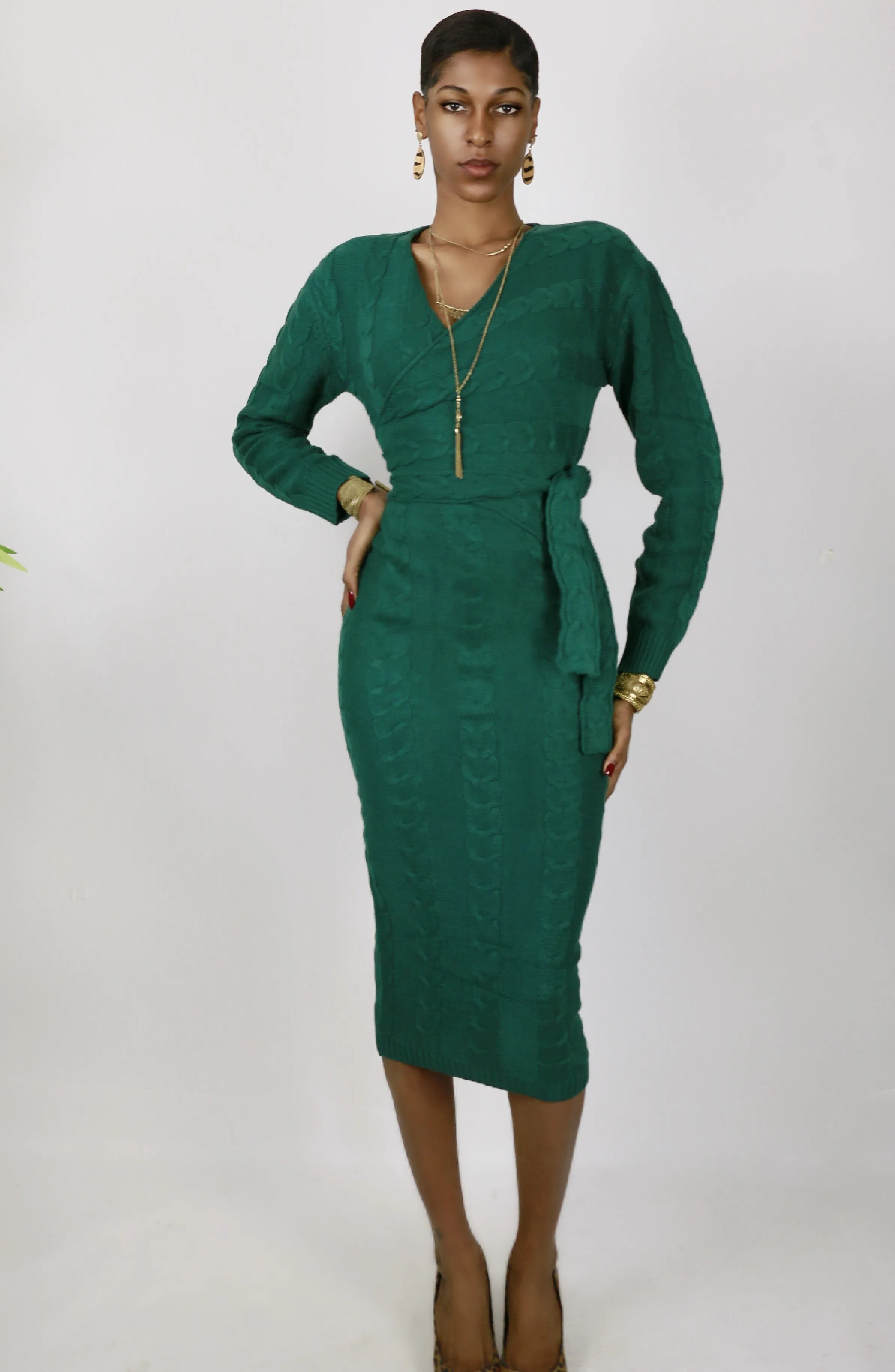 Nalla Wrap Sweater Dress