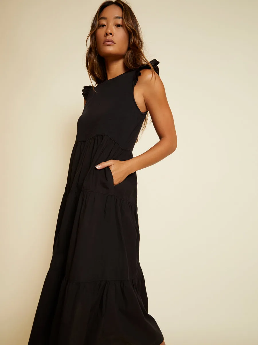 Nation LTD - Sissy Ruffled Sundress in Jet Black