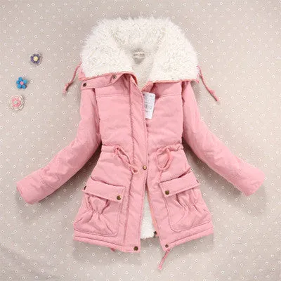 New 2016 Winter Coat Women Slim Plus Size Outwear Medium-Long Wadded Jacket Thick Hooded Cotton Wadded Warm  Cotton Parkas