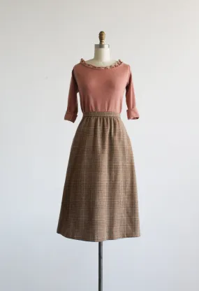 notting hill plaid wool skirt