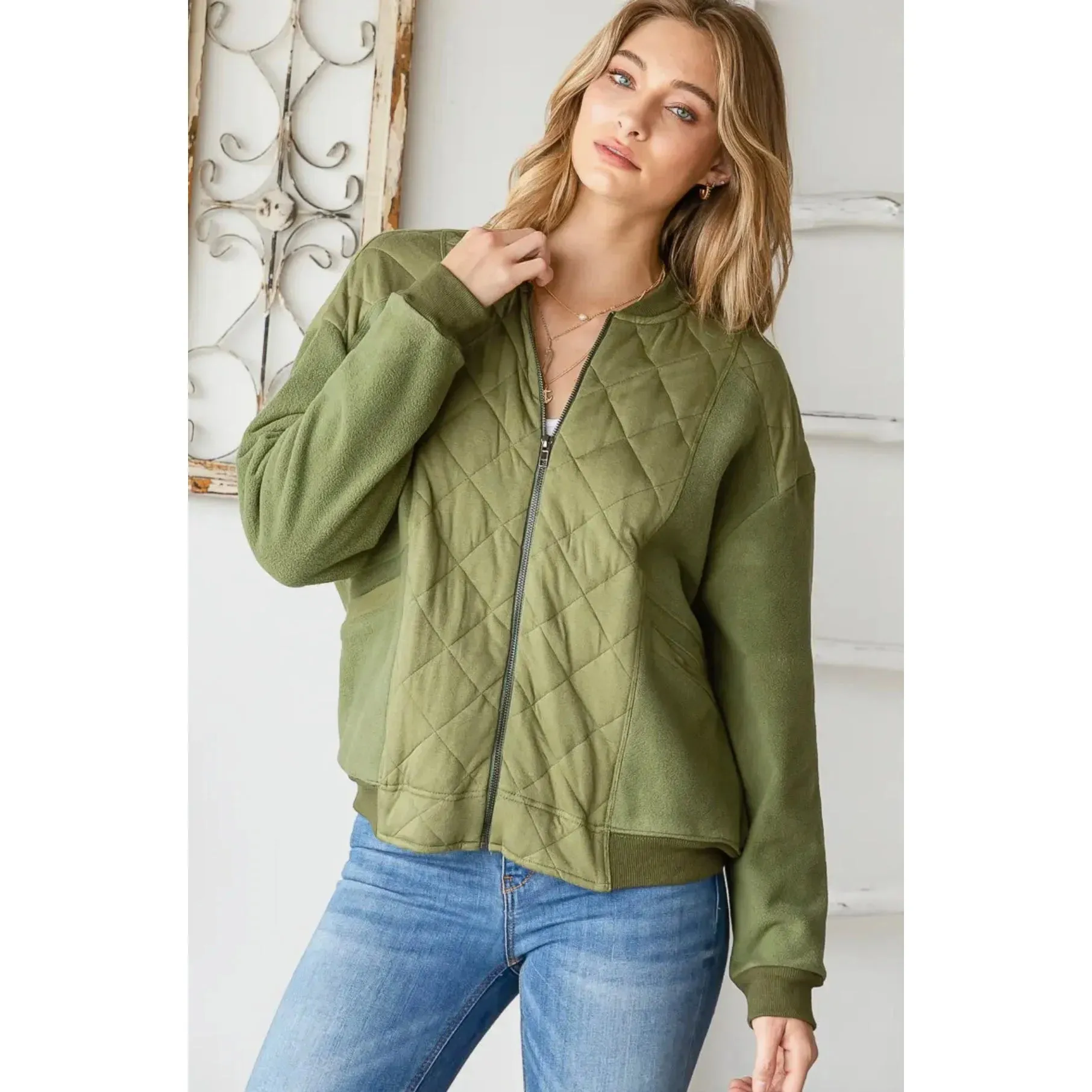 Olive Bomber Jacket