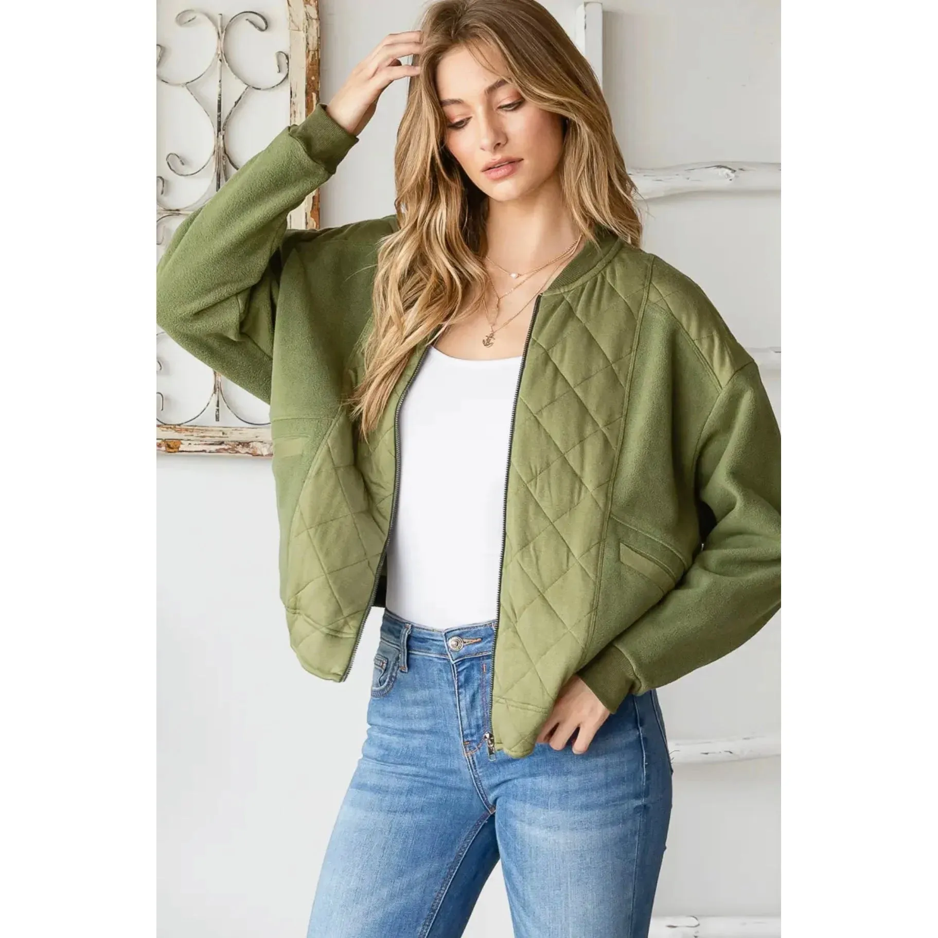 Olive Bomber Jacket