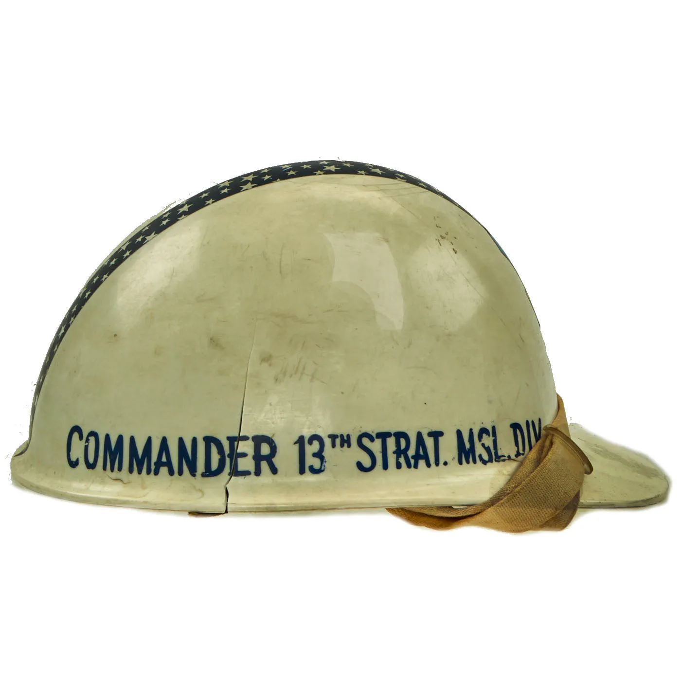 Original U.S. Vietnam War Era 13th Strategic Missile Division Commander Hardhat For Brigadier General W. S. Rader