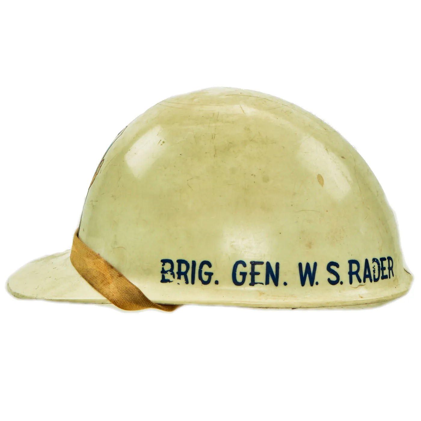 Original U.S. Vietnam War Era 13th Strategic Missile Division Commander Hardhat For Brigadier General W. S. Rader