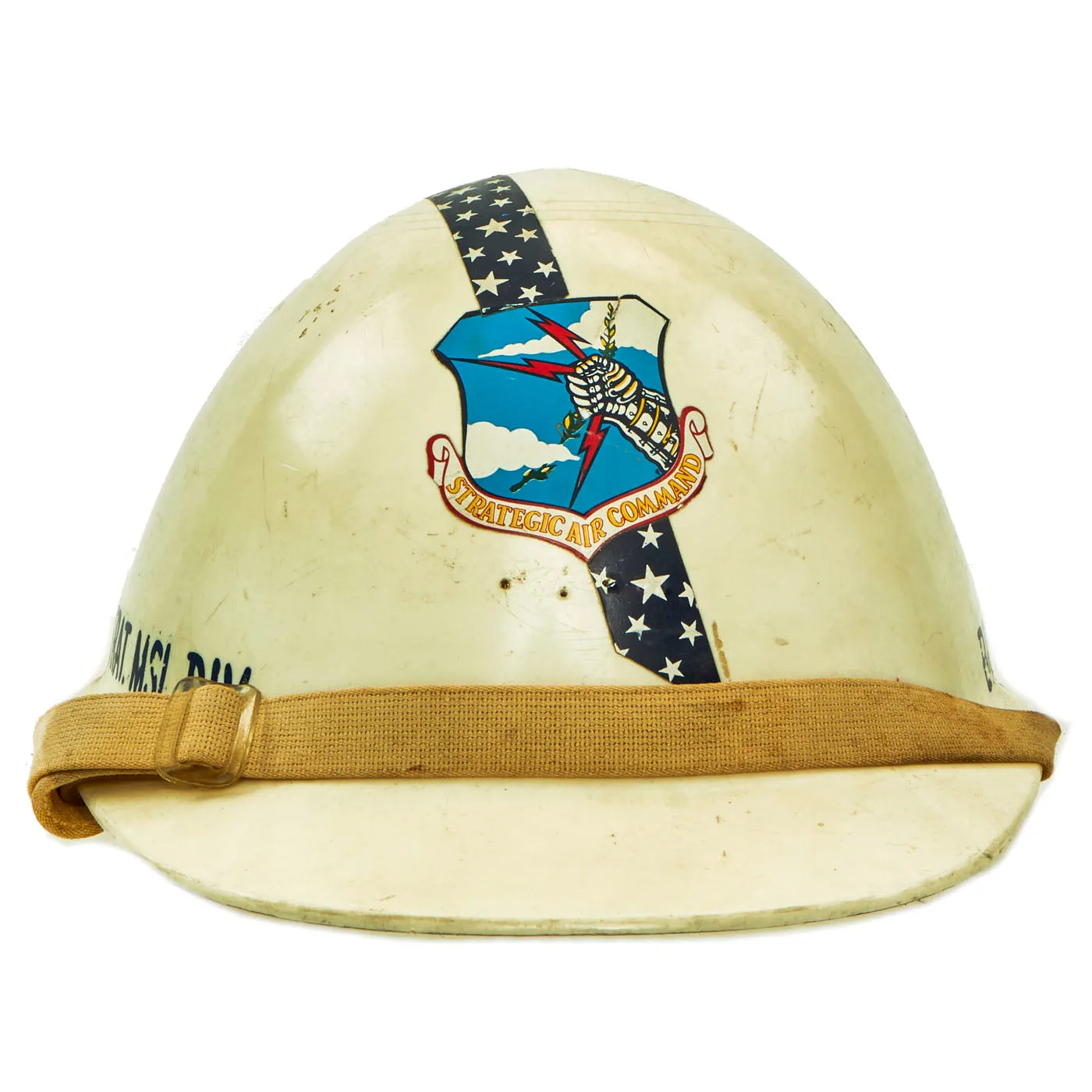 Original U.S. Vietnam War Era 13th Strategic Missile Division Commander Hardhat For Brigadier General W. S. Rader