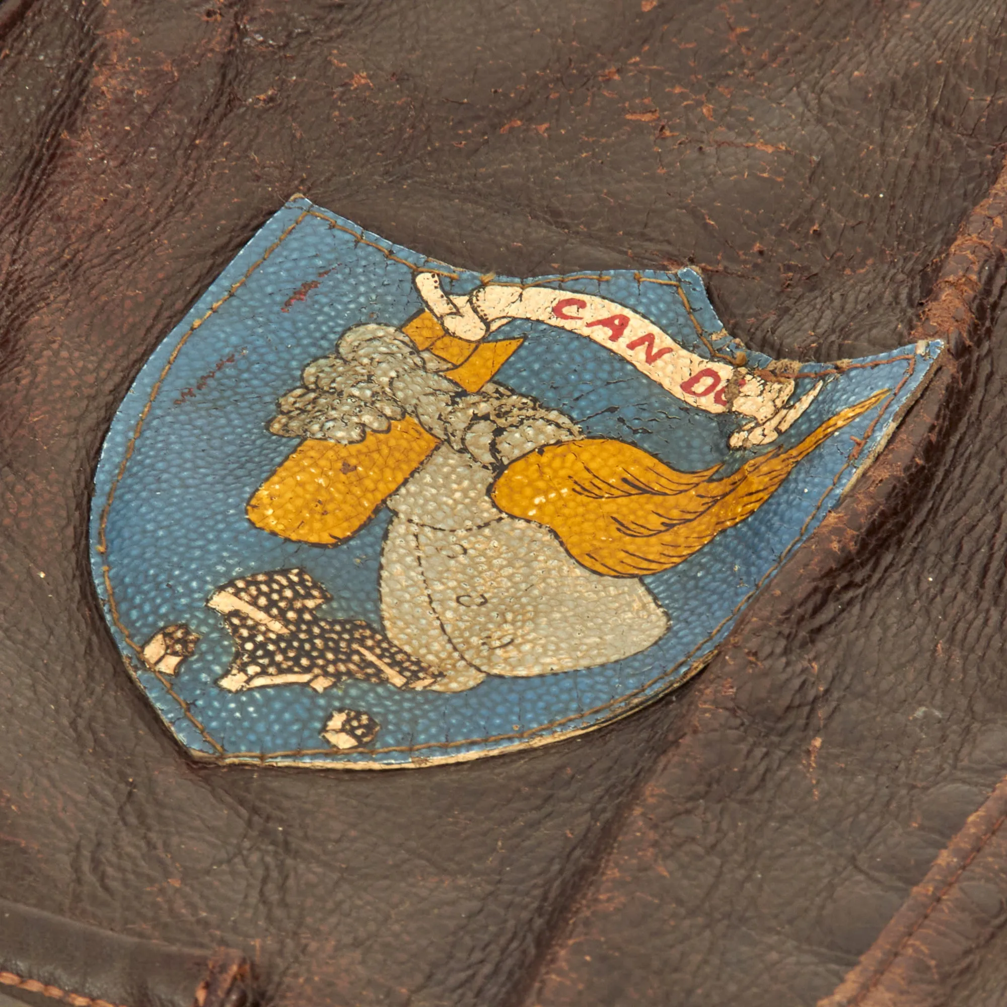 Original U.S. WWII 422nd Bomb Squadron B-17 Wally’s Wagon Painted A-2 Flight Jacket of Pilot Lt. Wallace “Wally” B Davis - Aircraft Shot Down and Used By The Luftwaffe