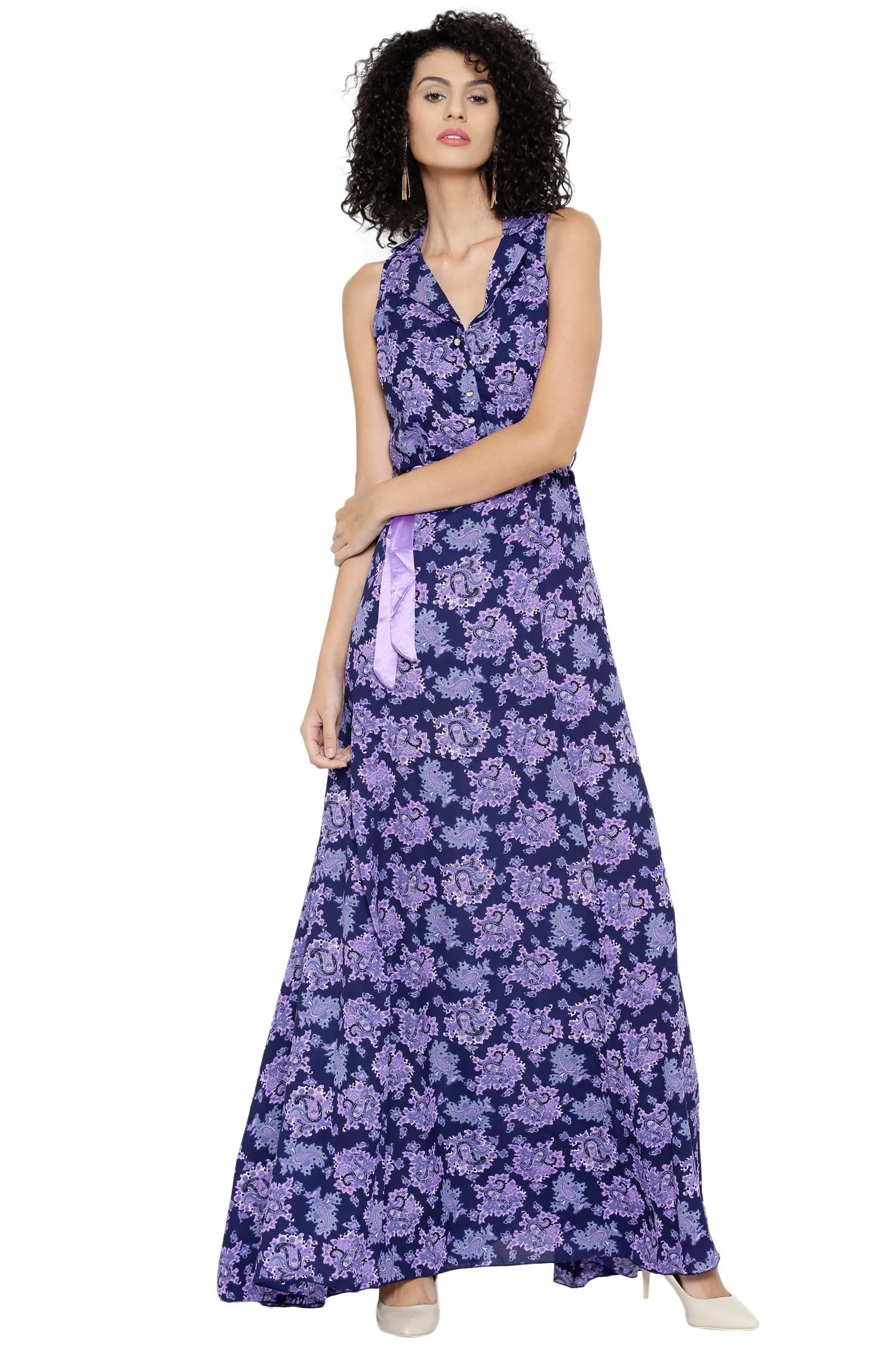 Paisley Printed Maxi Dress