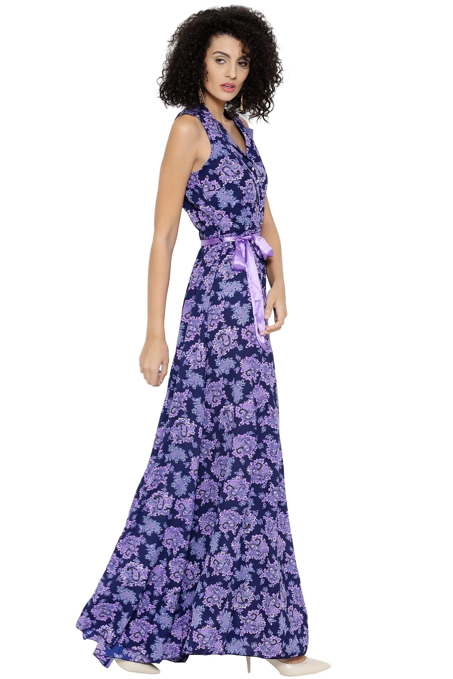 Paisley Printed Maxi Dress