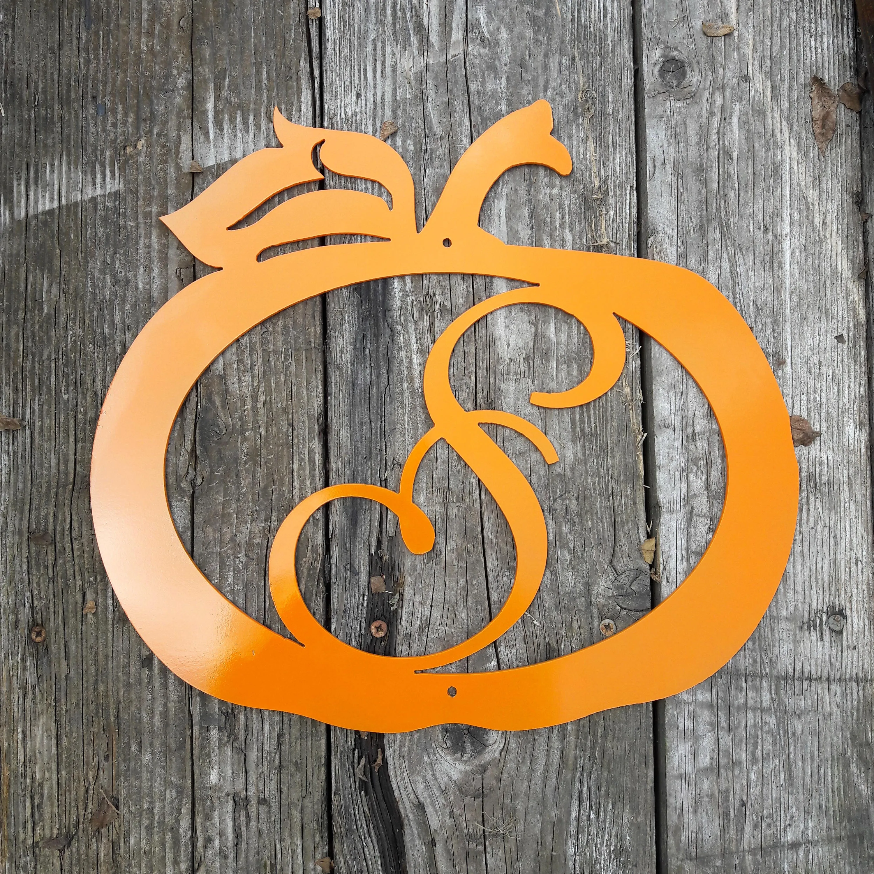 Personalized PUMPKIN MONOGRAM Metal Sign - Fall Decorations, Autumn, Fall Decor, Door Hanger, Wall Decor