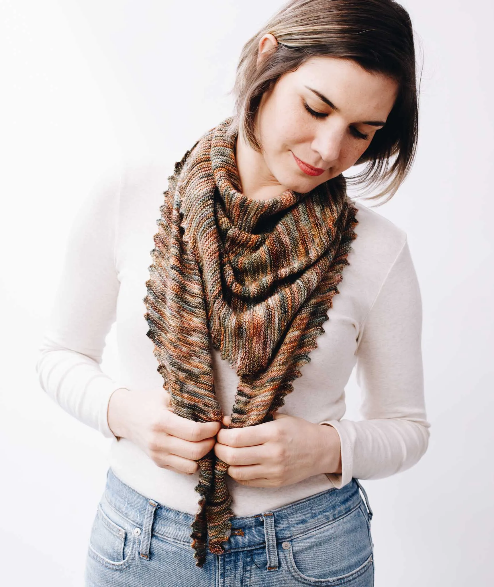 Pinking Shears Scarf Using Manos Marina