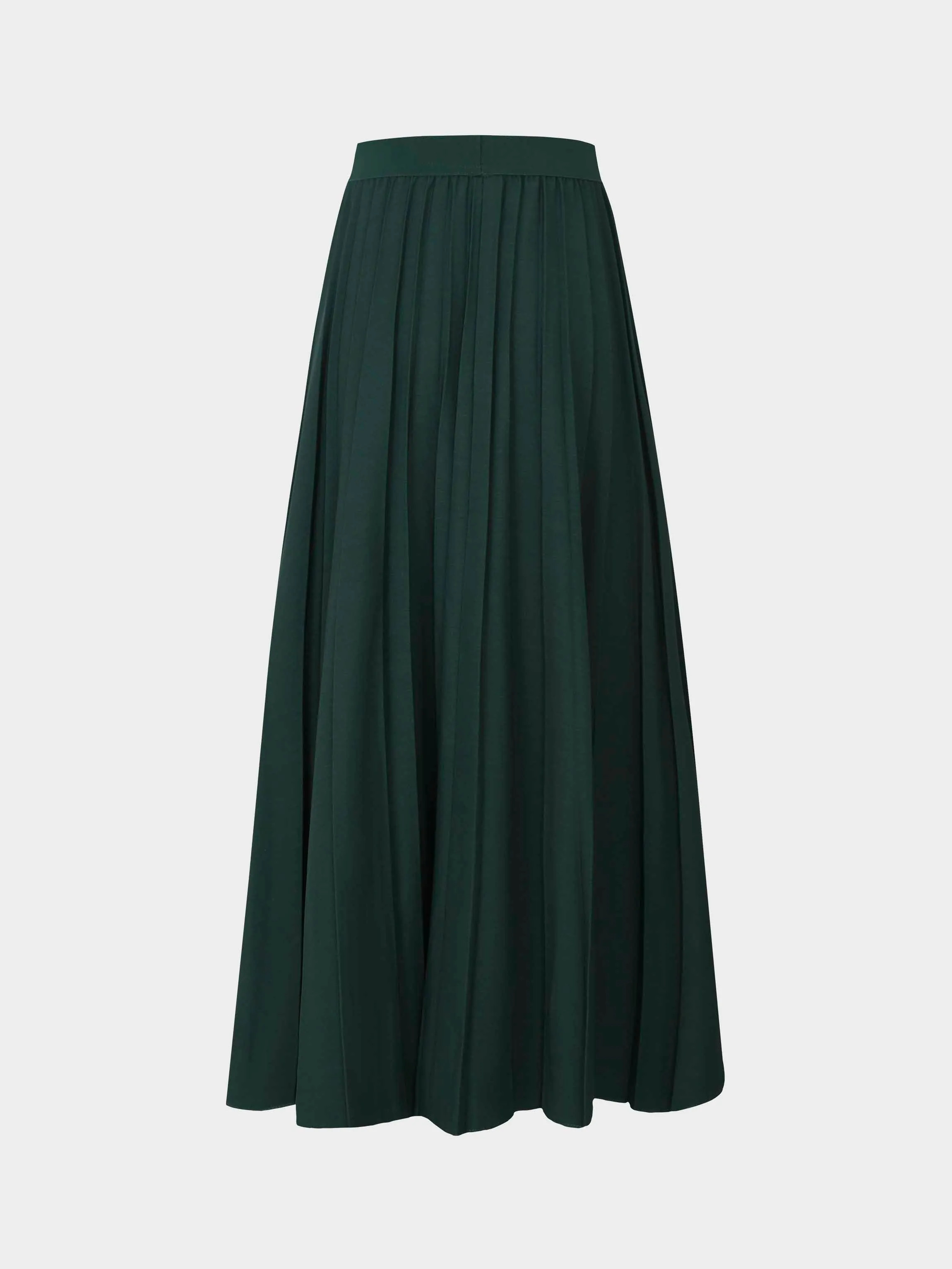 Pleated Skirt 35"-Emerald Green