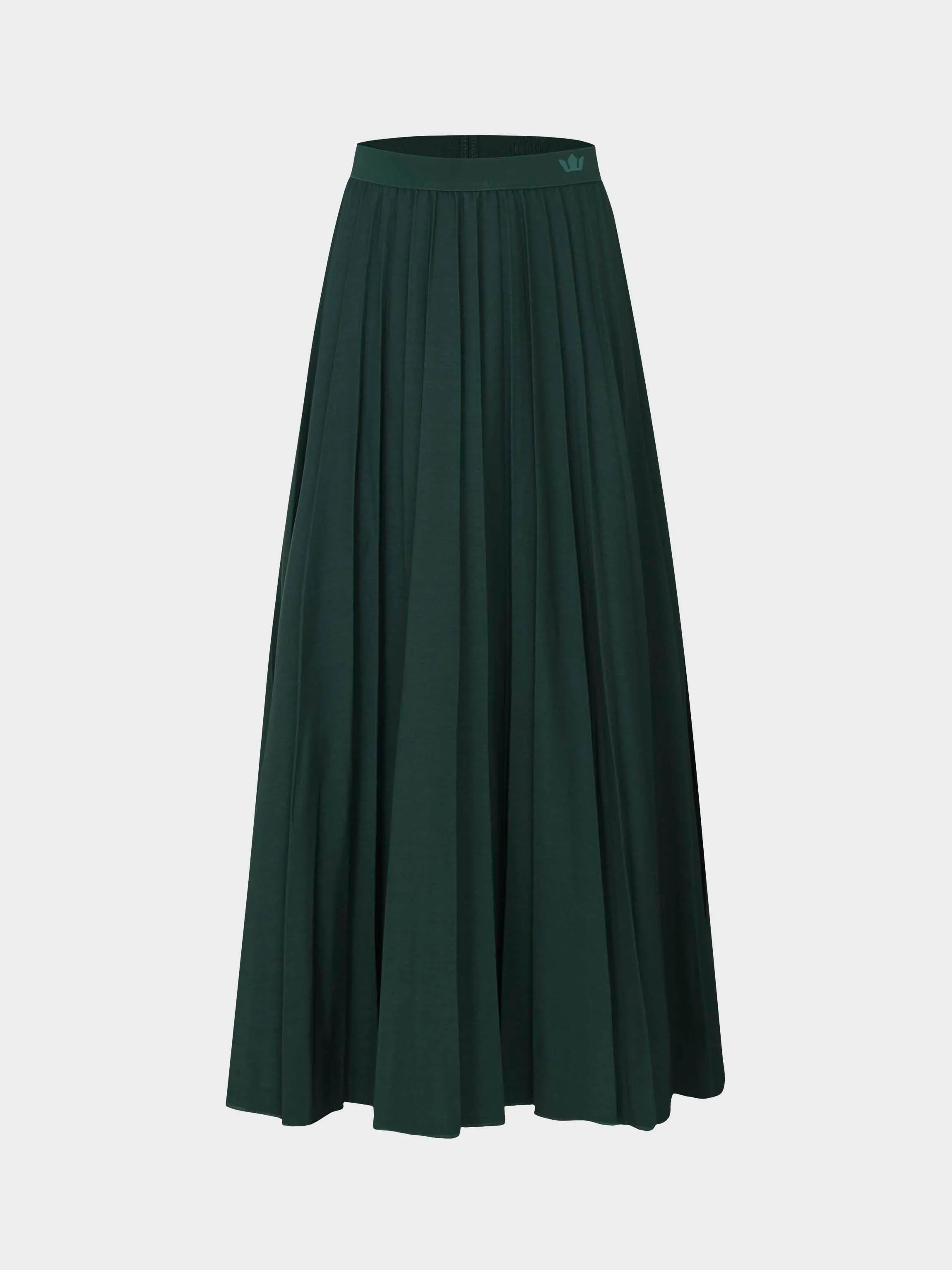 Pleated Skirt 35"-Emerald Green