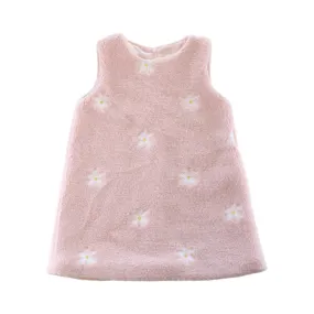 Polar Fleece Floral Dress - Pink