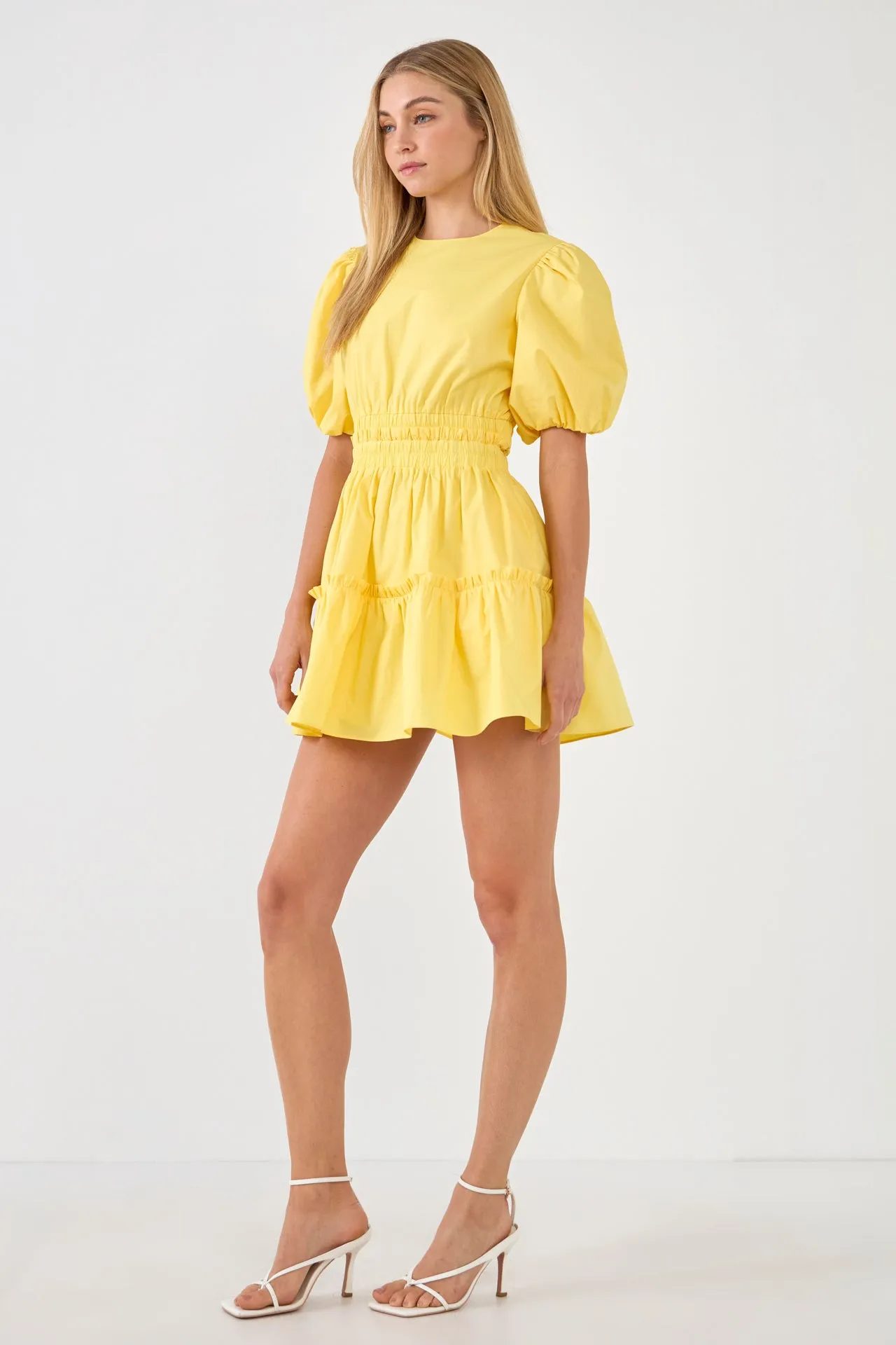 Poplin Cut-out Mini Dress