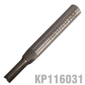 PRO-TECH STRAIGHT BIT 5/32' (4MM) X 1/2' CUT SOLID CARBIDE 2 FLUTE 1/4'SHANK KP116031